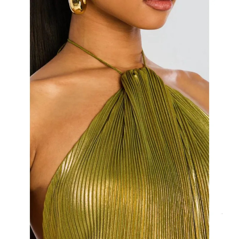 Luxurious Women Corset Party Cocktail Dress Sexy Off Shoulder Halter Folds Slit Guest Celebrity Long Prom Gown 251231