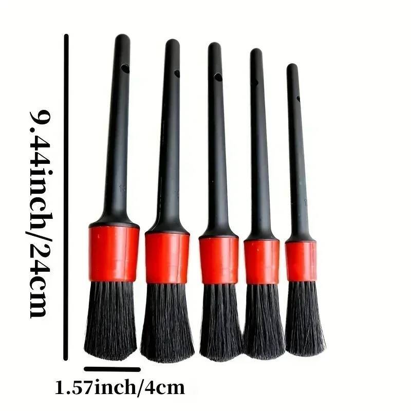 Update 6Pcs Wash Detailing Brush Set Multipurpose Auto Cleaning Brushes For Wheels Dashboard Vents Interior Exterior Car Accessorie