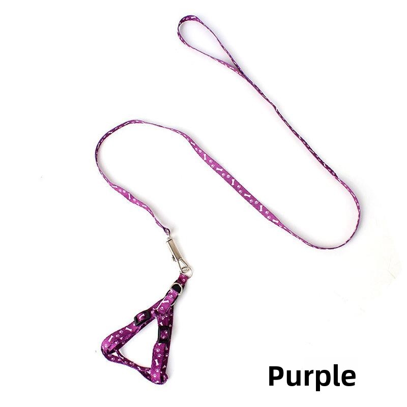 Small Dog Harness Leash for Chihuahua Teddy Puppies Adjustable Reflective Running Walking Pet Collar