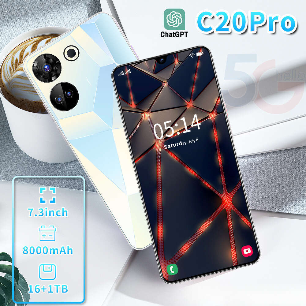 Renowned brand's new C20Pro cross-border 7.3 high-definition screen smartphone Android all-in-one 16+1T foreign trade cross-border phone CKS