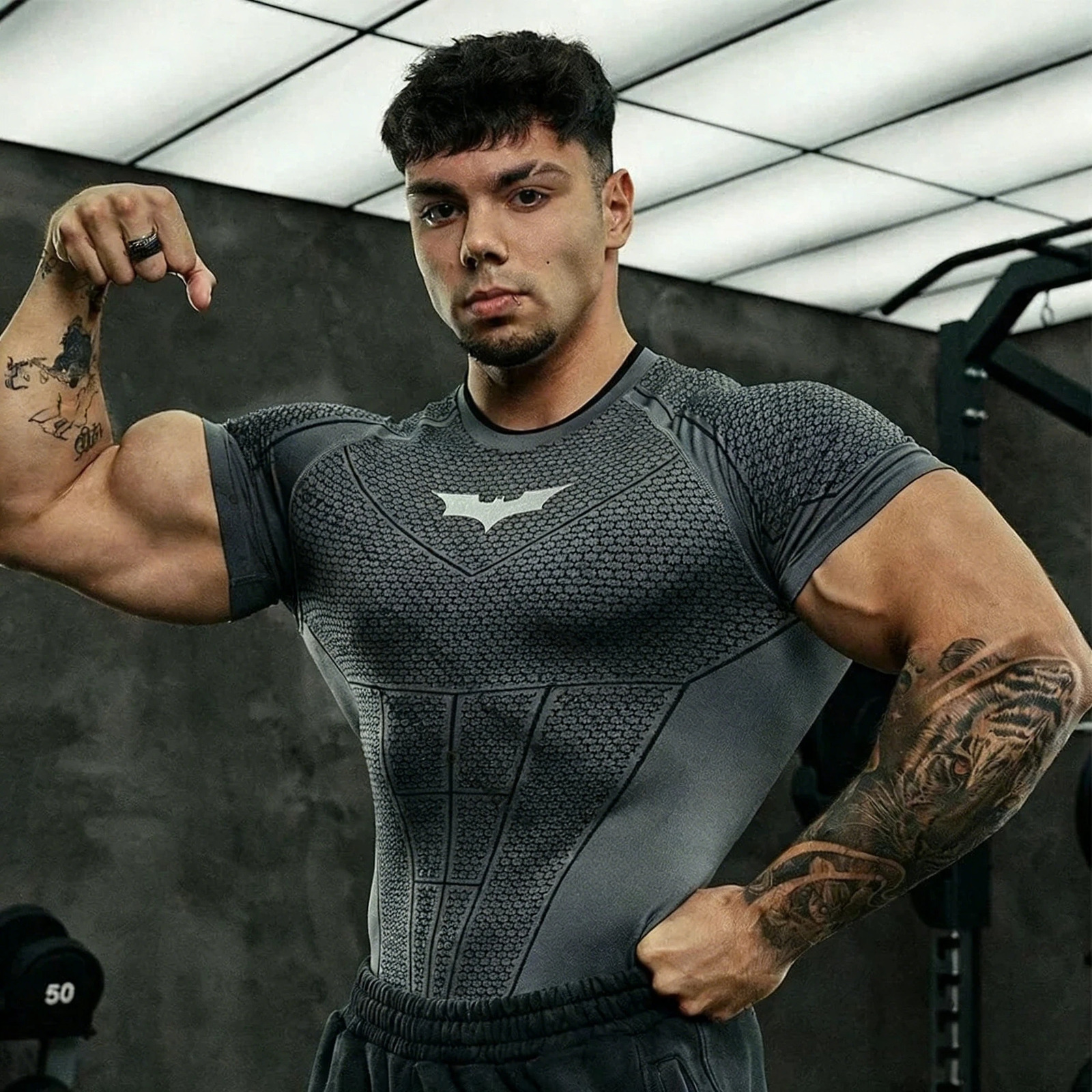 Men's T-Shirts Men's Tees & Polos Muscle Quick Dry Sports T-shirt Gym Fitness Tops Workout Running Bodybuilding Clothes Vintage Unisex Free 