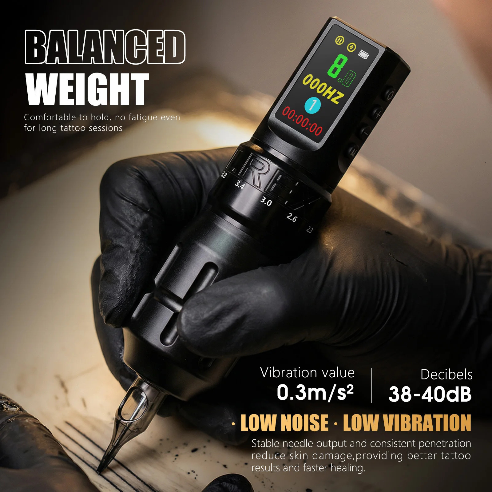 T-Rex Cool Wireless Tattoo Machine Pen 7 Adjustable Strokes Motor LCD Screen Permanent Makeup Tattoo Pen For Tattoo Art 251230