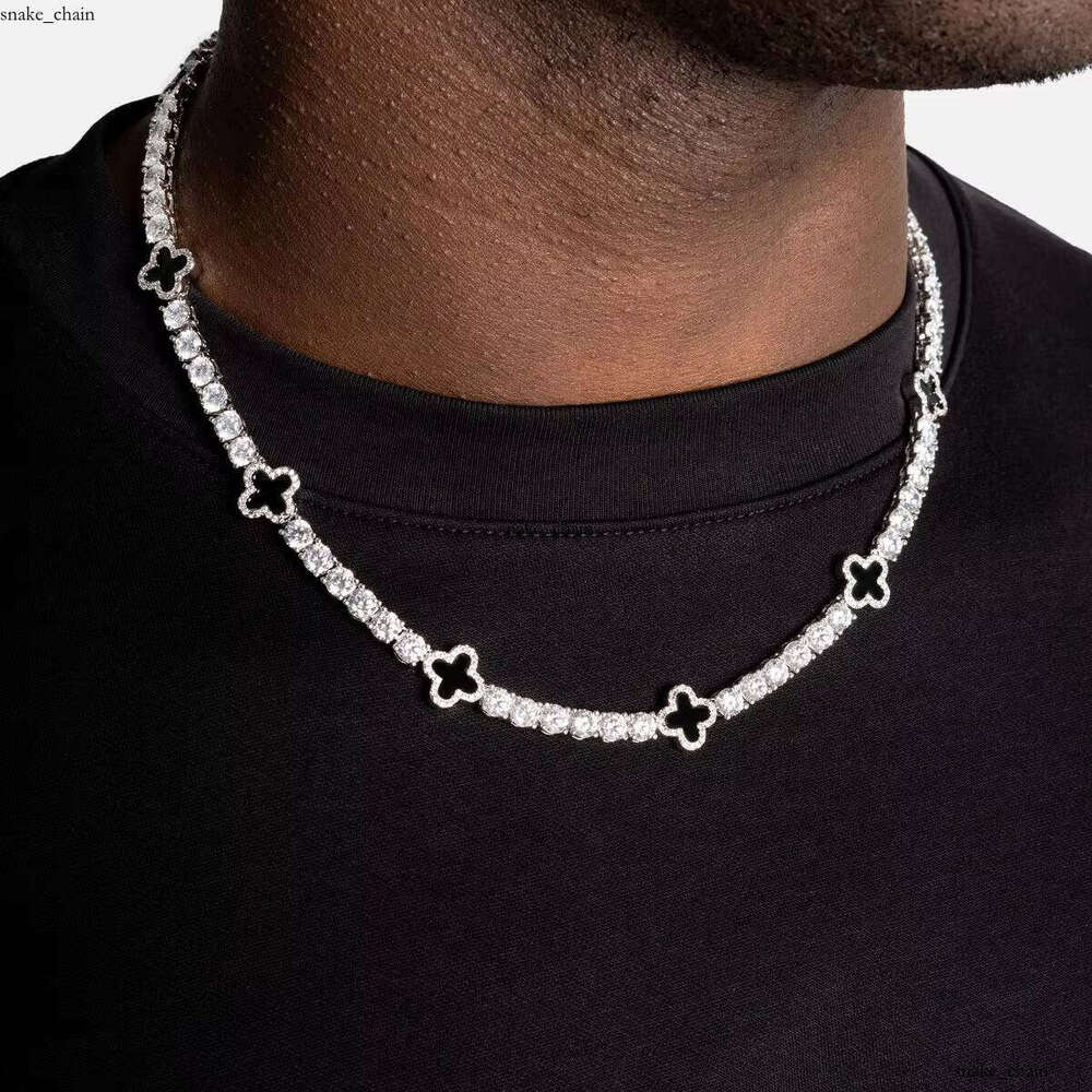 Custom 3mm VVS Moissanite Tennis Chain 925 Sterling Silver White Gold Plated for Men and Women Diamond Necklace