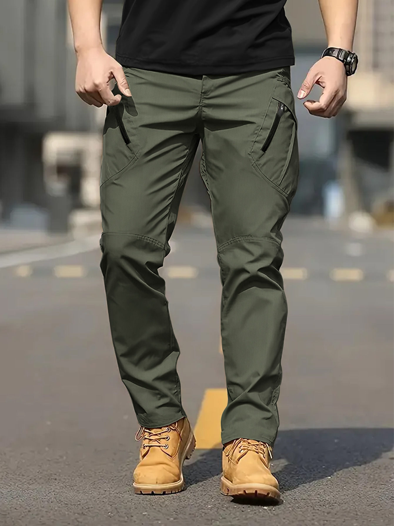 WOZK tactical pants men's spring and summer new workwear casual pants outdoor functional straight leg training pants