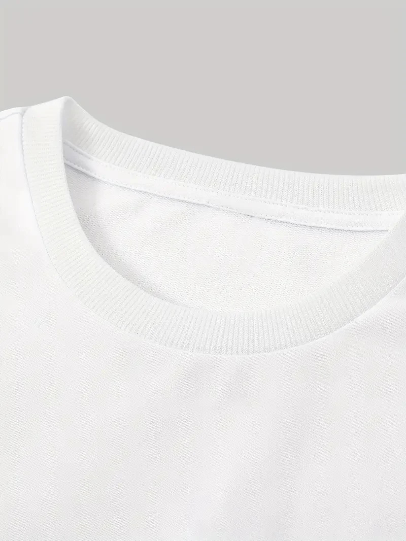 Mens summer 100 pure cotton fashionable casual loose never give up graphic printed round neck short sleeved T-shirt top 251231