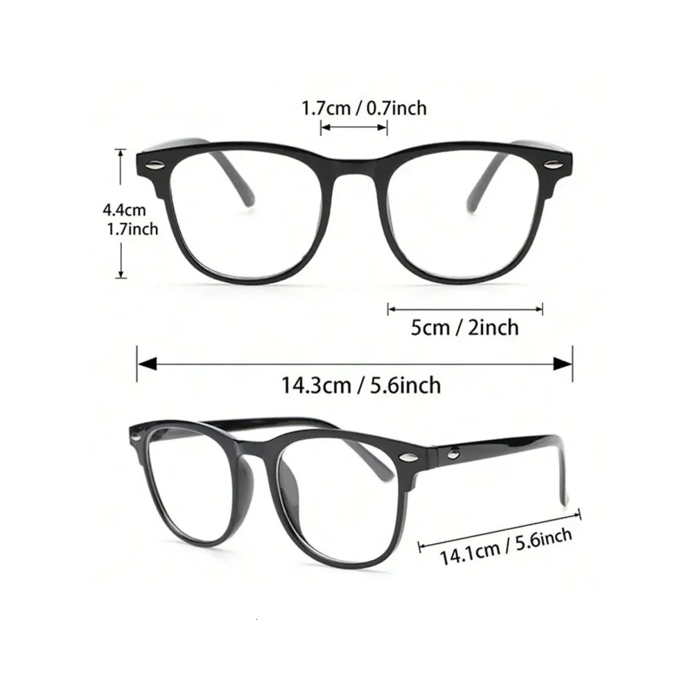 Transparent Square Plastic Frame Trendy Anti-Blue Light Clear Glasses For Back To School Clothing Accessories 251225