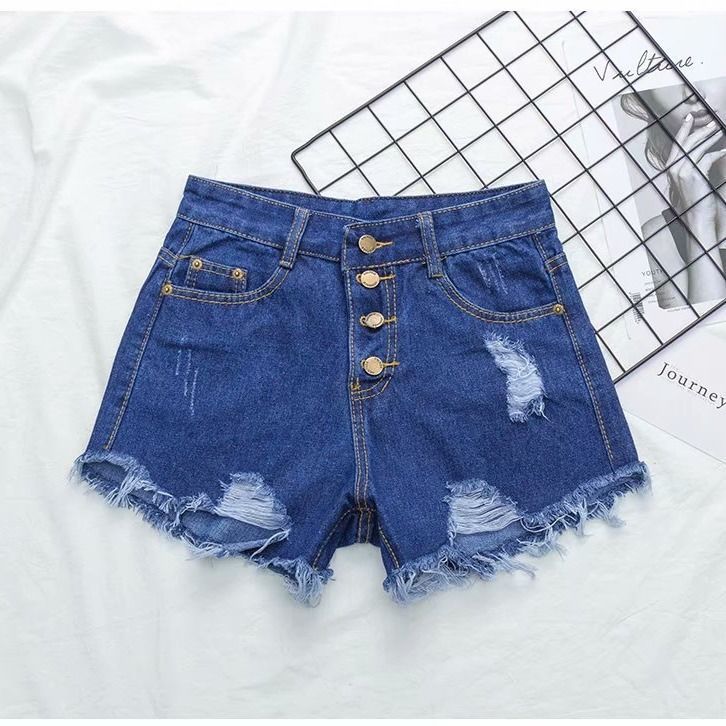 Women's Plus Size Denim Shorts - Loose Wide-Leg Fit for Curvy Figures Up to 200 Lbs, Summer Slimming Black Trendy Hot Pants