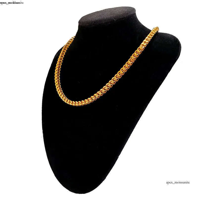 cuban link chains necklaces designer necklace for men Circular buckle with diamond stainless steel non tarnish plated gold chain 6mm wide hip hop rapp