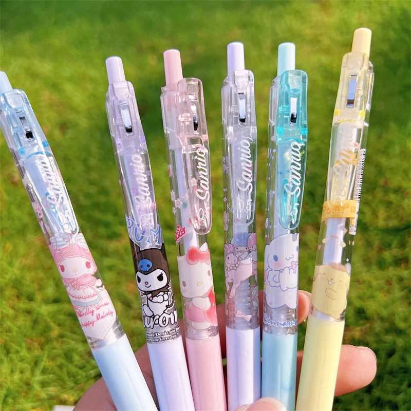 Sanrio 1/4pcs Anime Hellokitty 05mm Gel Pens Girls Stationery Press Pen Pink Student Supplies Writing Tool Birthday Gifts H251231