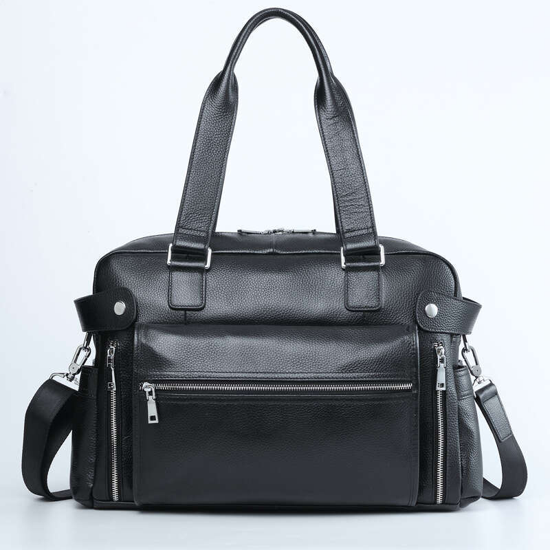 Luxury shoulder bag handbag Hobo leather new men's large capacity official document cover layer cowhide casual travel bag fitness bag trend SENYY