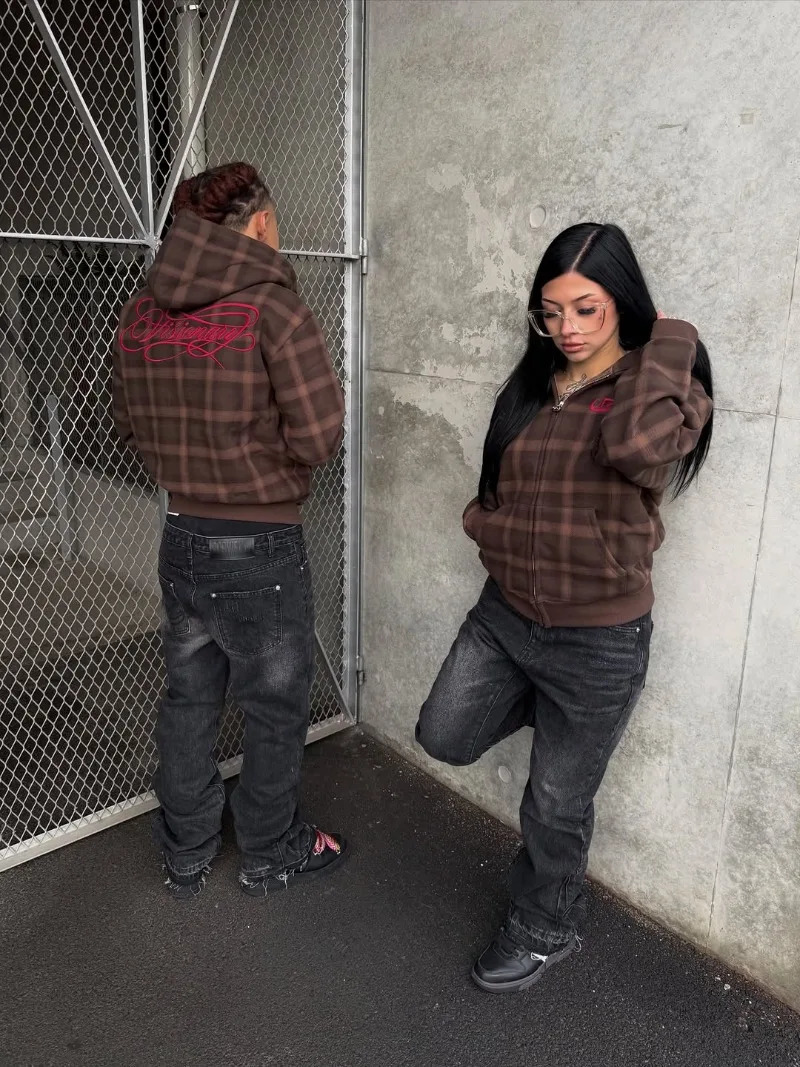 Y2K Vintage Slim Fit Jeans Trendy Washed Men Women Harajuku Hip Hop Straight Leg Pants Gothic Fringed Casual Micro Flared Z260313