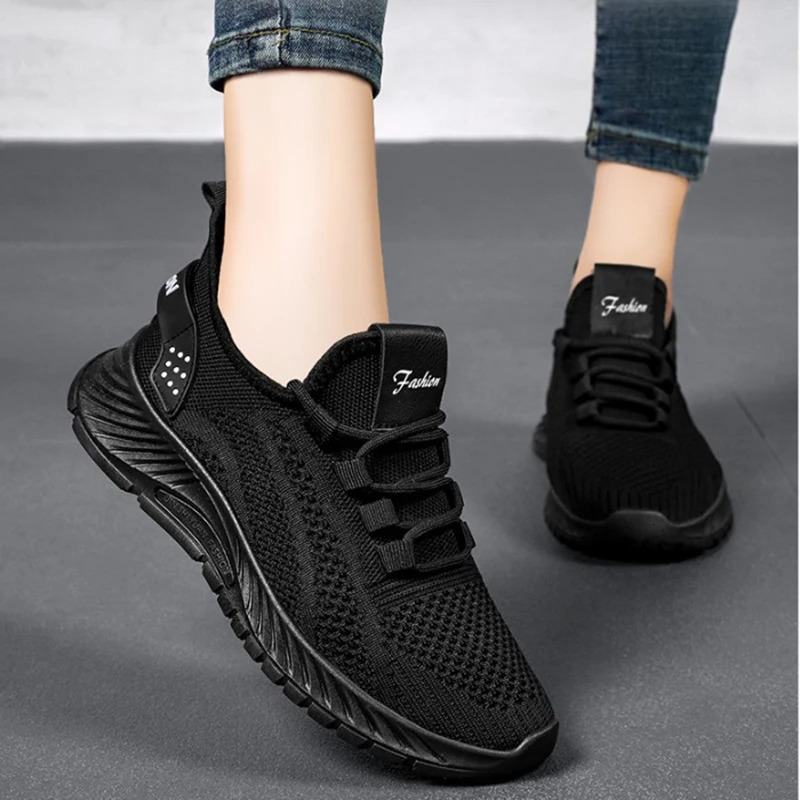 Women Casual Shoes Fashion Breathable Walking Mesh Flat Shoes Sneakers Women Gym Vulcanized Shoes White Female Footwear 251226