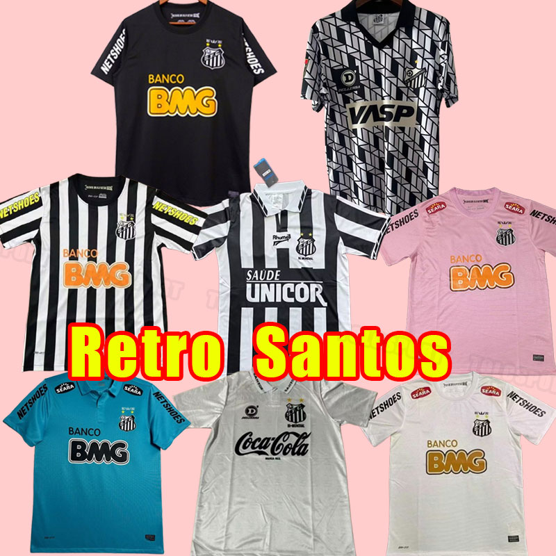 Santos FC Retro Soccer Jerseys PATO SANCHEZ SOTELDO ELANO ANDRE F. ANDERSON BORGES Home Away Black Football Shirts 11 12 13 98 99 1956 1958 1970 1992 1993 1996 1997 99 00