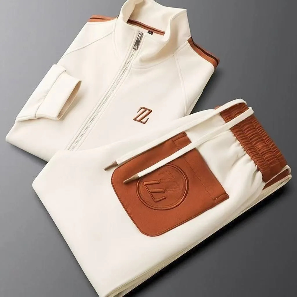 men tracksuit Sportswear Suit Mens Jacket Trendy ins ed Fashion Trousers TwoPiece Set clothing 251231