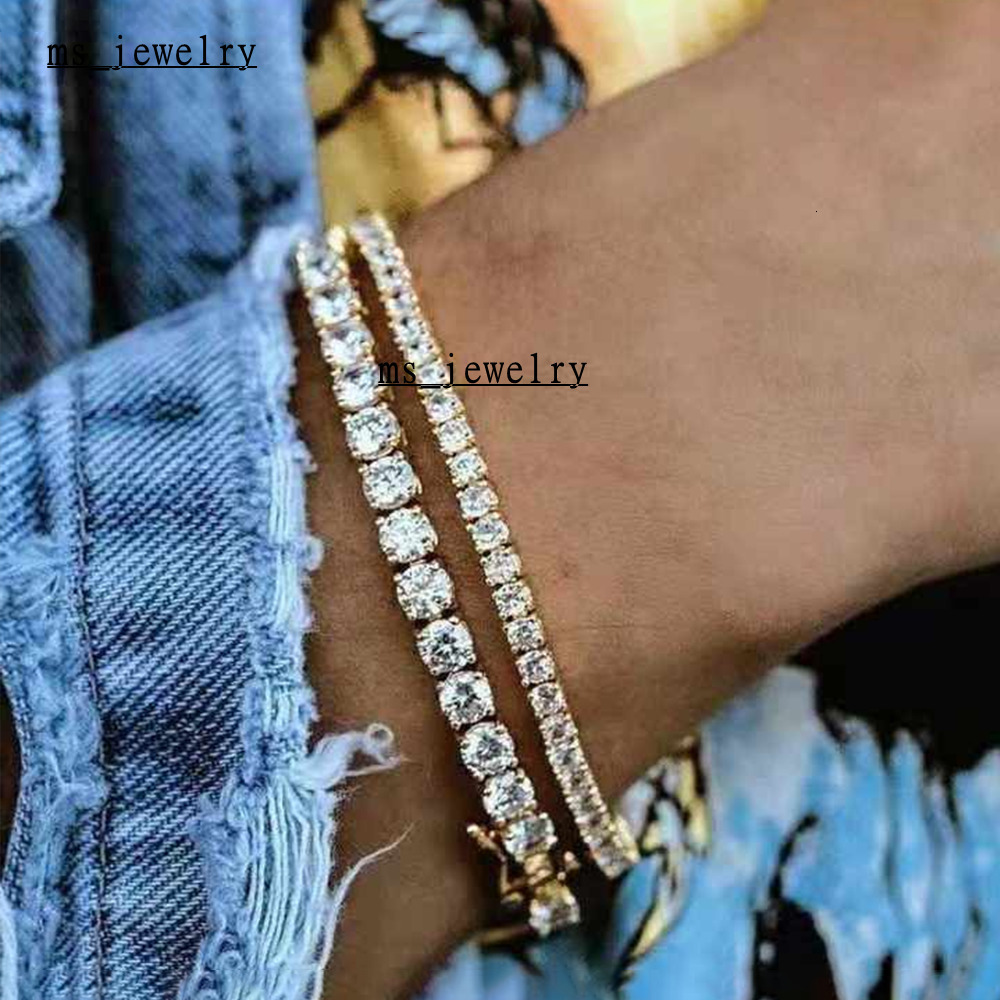 10k Real Gold 2mm Grown Diamond Tennis Necklace 7Inches IGI Certified Lab DiamondsTennis Link Chains - view 5