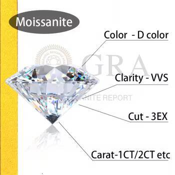 925 Sterling Silver Punk Number 8 Spiked VVS D Color Moissanite Cuban Cross Link Chain Necklace for Certified Bezel Set