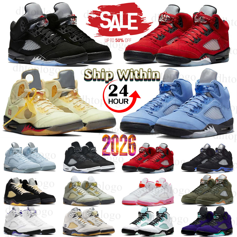 Designer Shoes Mens Womens Fast Shipping Basketball Shoes 5s 5 University Blue Black Cat Military Sail Red Cement mandarin duck color running shoes