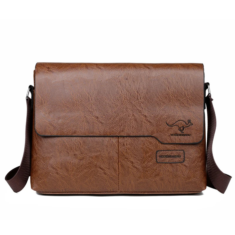 Men Shoulder Bag For IPAD Leather Business Handbag Men Messenger Bag Large Side Sling Bag Fashion Man Crossbody Bag 251230