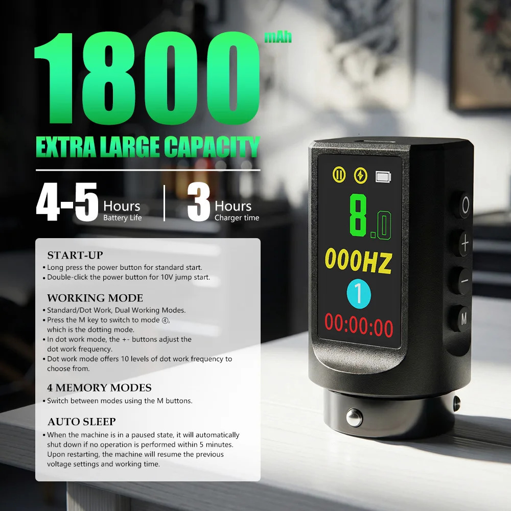 T-Rex Cool Wireless Tattoo Machine Pen 7 Adjustable Strokes Motor LCD Screen Permanent Makeup Tattoo Pen For Tattoo Art 251230