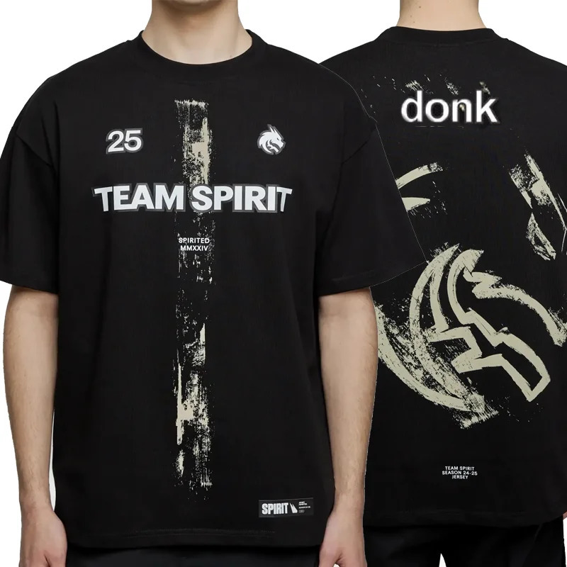 Donk Jersey T-shirts CS2 Esports CSGO Spirit Team Professional Competition Training Tees Oversized Gamer Fans Tops 251230