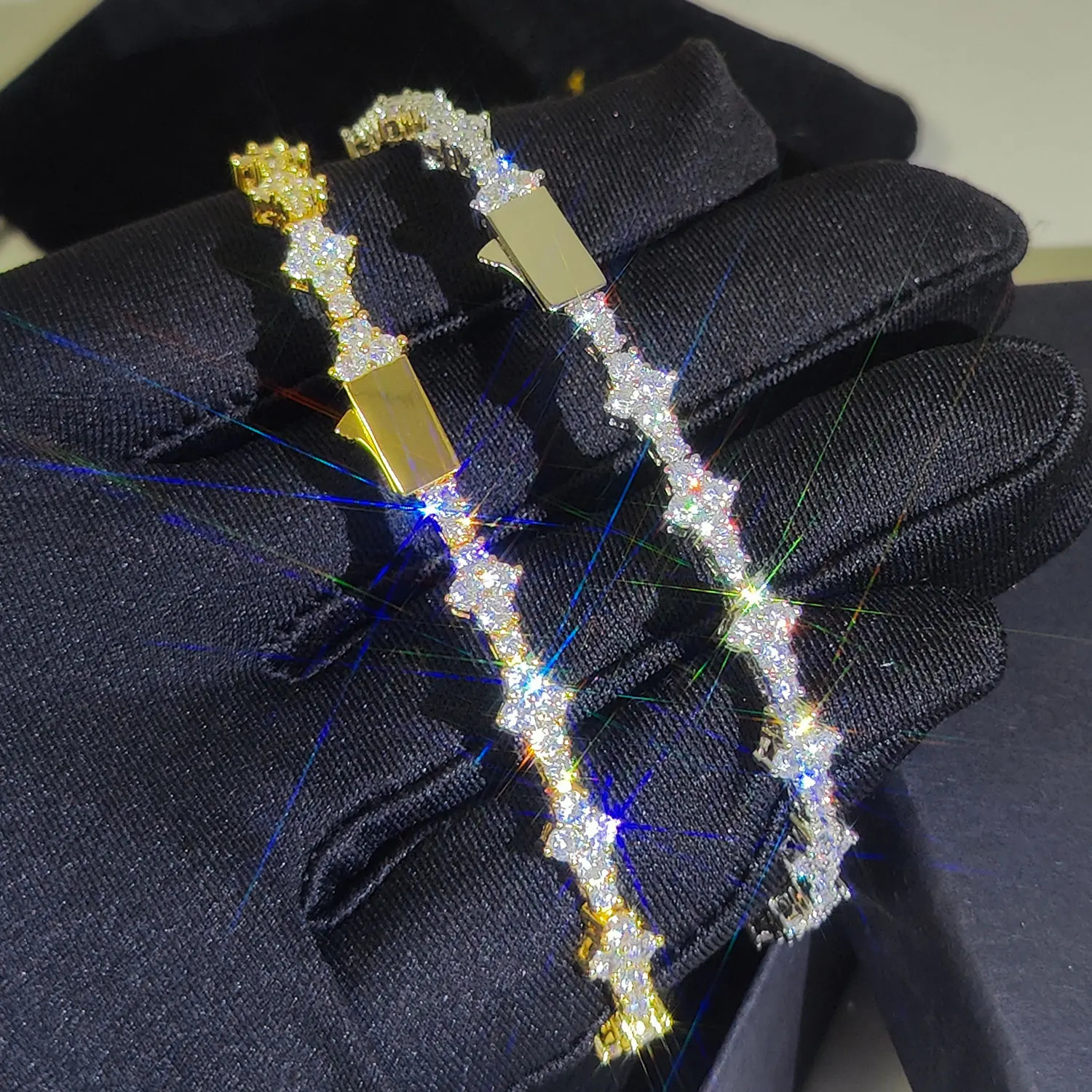 Hip Hop Jewelry Cubic Zirconia Tennis Chain Iced Out Bracelet Plated Bling Custom Made Jewellery Custom Name Laser Drop 251231