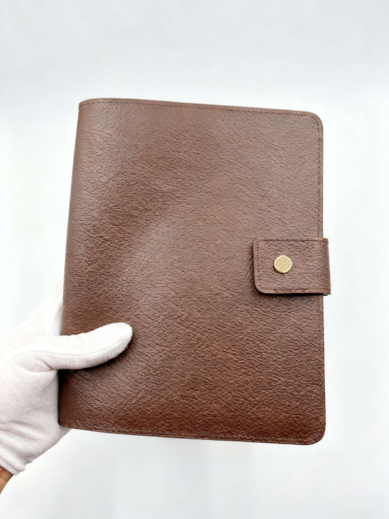 High Quality Designer Leather Notebook Cover Protective Case Business Office Stationery Holder Card 23cm