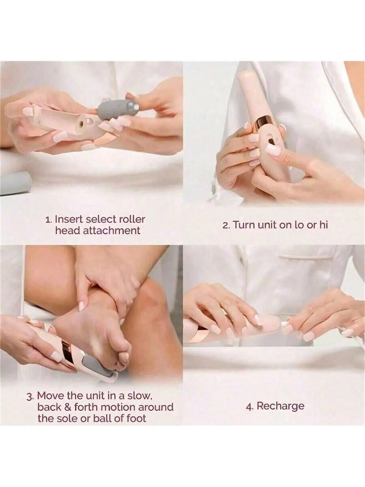 Electric Callus Remover for Feet Rechargeable Foot File Pedicure Tool Portable Foot Callus Remover Waterproof ProfessPedicure 251231