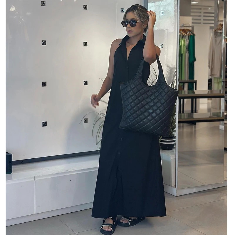 Dresses Summer Womens 2025 Neck-Hanging Elegant Long Holiday Dress Women Street Chic Youth Loose Fashion Dress 251230