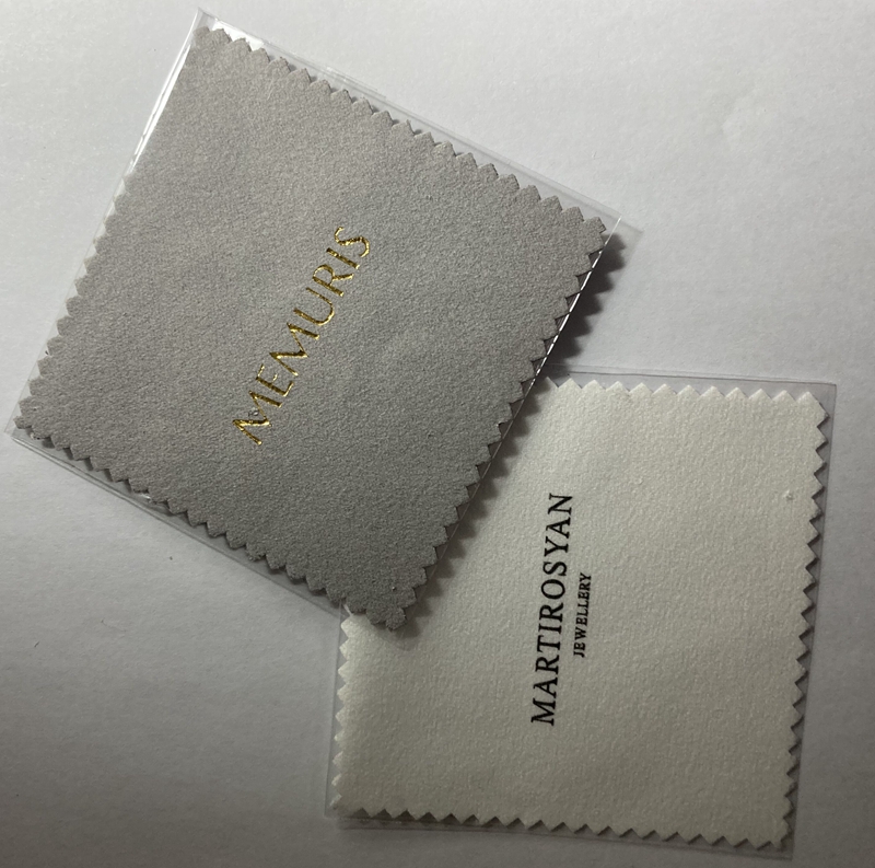 200pcs/Lot 8*8cm Silver Polish Cloth Individual Package Opp Bags Custom Logo Print Emboss Jewelry Cleaning Wiping Microfiber Suede