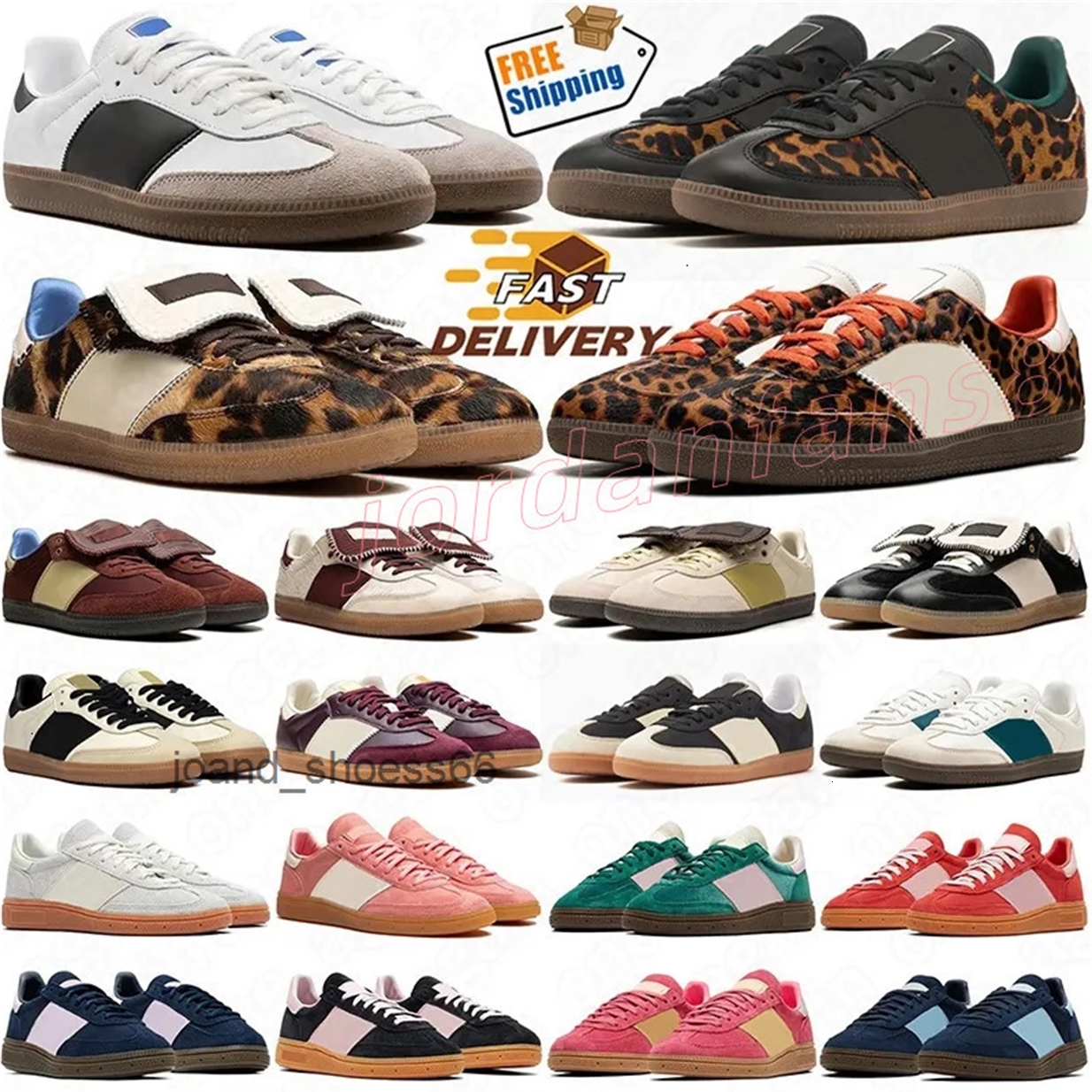 Sambaswomen shoe designer sneakers shoes Black White Gum Silver Red Cream Yellow mens womens outdoor sneaker