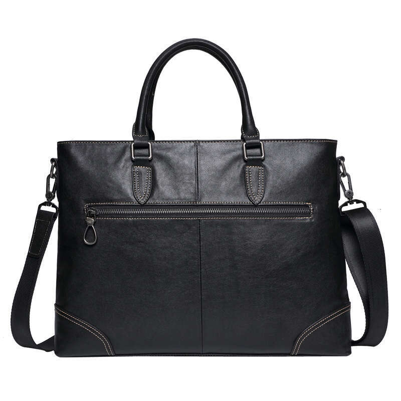 Luxury shoulder bag handbag Hobo new men's briefcase leather business briefcase horizontal top layer cowhide leather bag SENYY