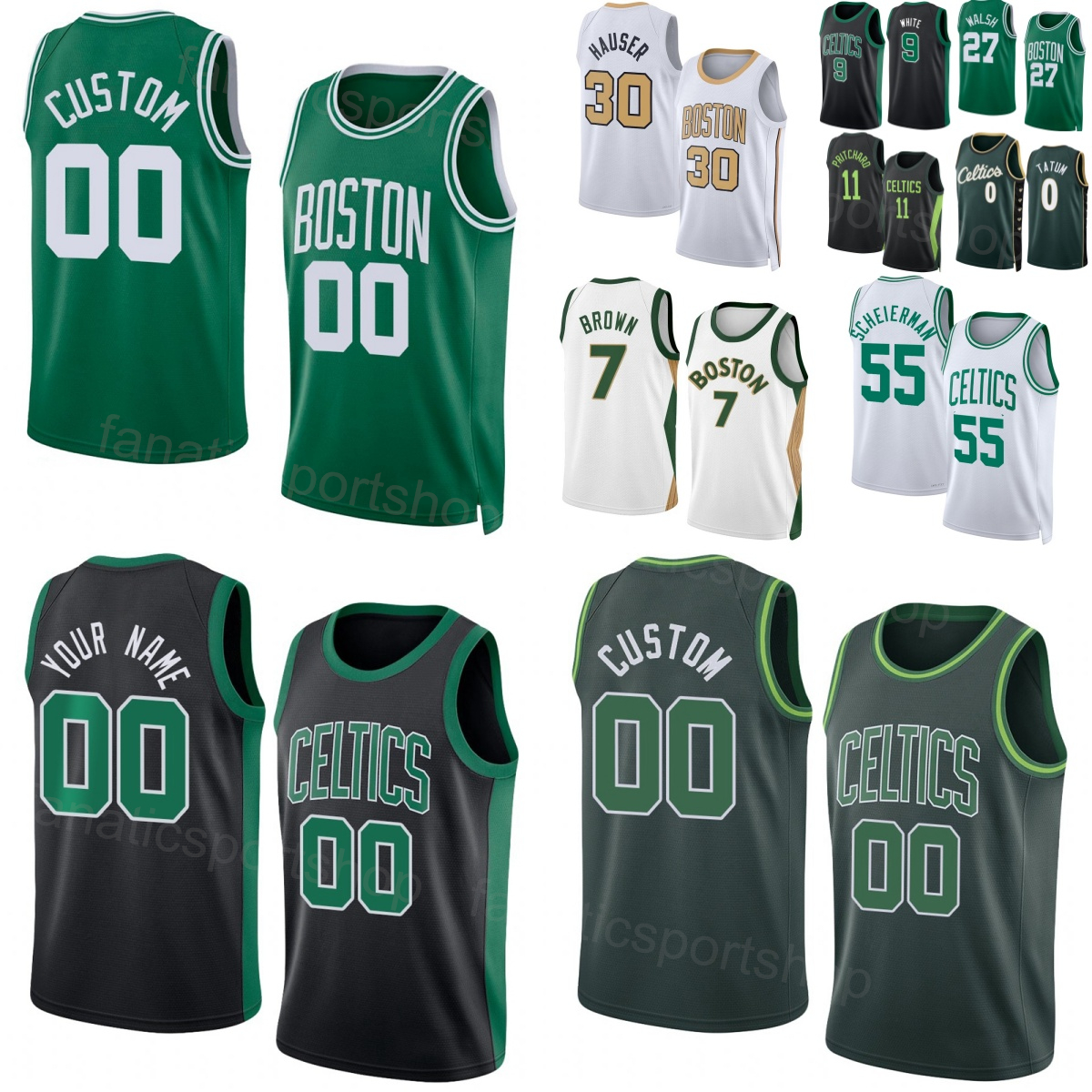 Print Boston Basketball Jersey 2026 City Jaylen Brown Payton Pritchard Derrick White Anfernee Simons Neemias Queta Josh Minott Luka Garza Earned Men Youth Women