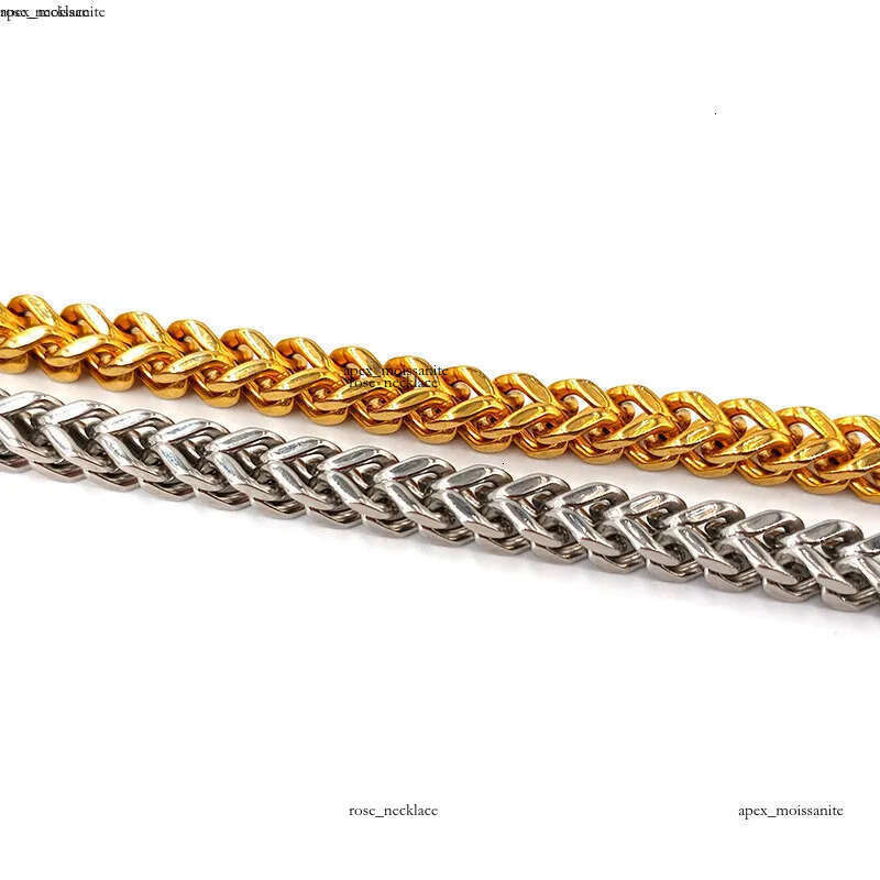 cuban link chains necklaces designer necklace for men Circular buckle with diamond stainless steel non tarnish plated gold chain 6mm wide hip hop rapp