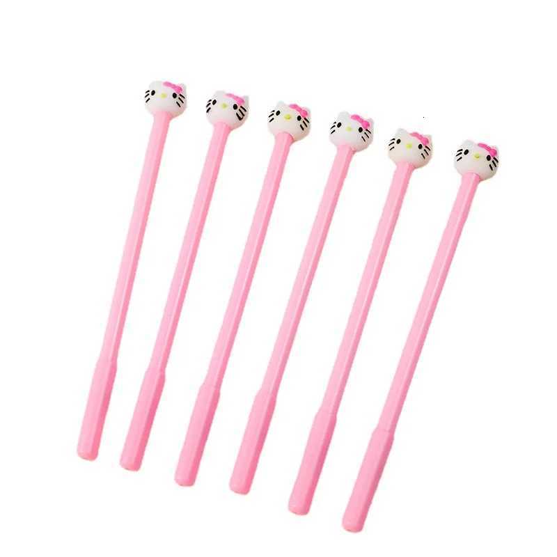 Sanrio 1/4pcs Anime Hellokitty 05mm Gel Pens Girls Stationery Press Pen Pink Student Supplies Writing Tool Birthday Gifts H251231
