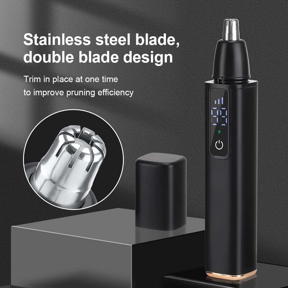 Rechargeable Nose Hair trimmer and Facial Hair remover for Men Nose Hair Shaver for nasal clearance - portable grooming tool for 251231