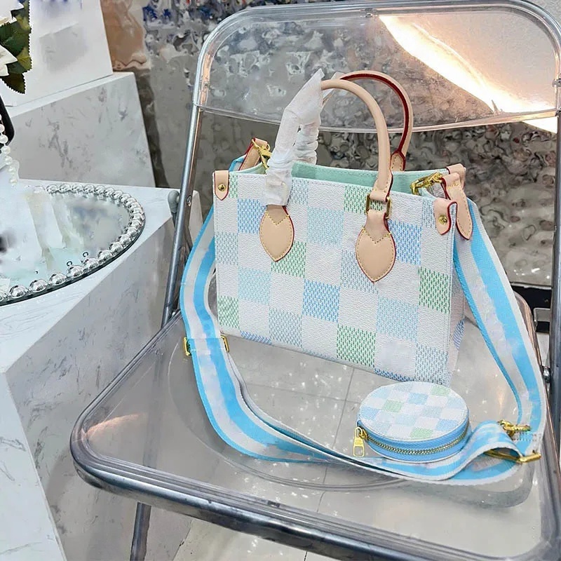 Luxury designer bag Green Pink Leather Small Shoulder BagFashion Brand Woman Vintage Totes Purse