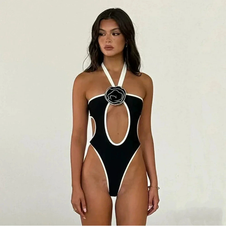 Women's Swimwear Sexy Women One Piece Swimsuit Female 2025 Brazilian Monokini Swimming Suit Beachwear High Cut Patchwork Bathing
