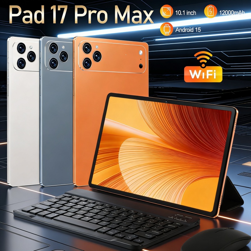 The new 10.1-inch iPad 17 Pro Max Android smart tablet features 1TB of storage (with multiple storage capacities available) and includes a SIM card slot.