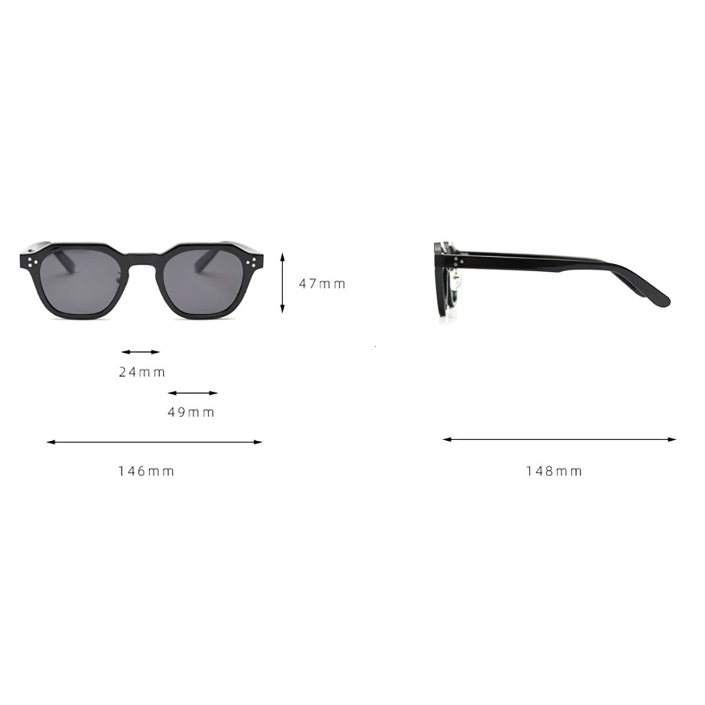 Polarized Sun Glasses for Women Mens TR90 Square Polygon Vintage Sunglasses with Thick Frame Retro Eyewear 251225ww