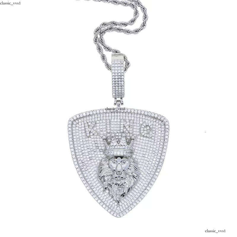 Ice out VVS Moissanite 18 Fonts 9K-Letter Pendant CVD Lab Men's Necklace IGI 24H 3D
