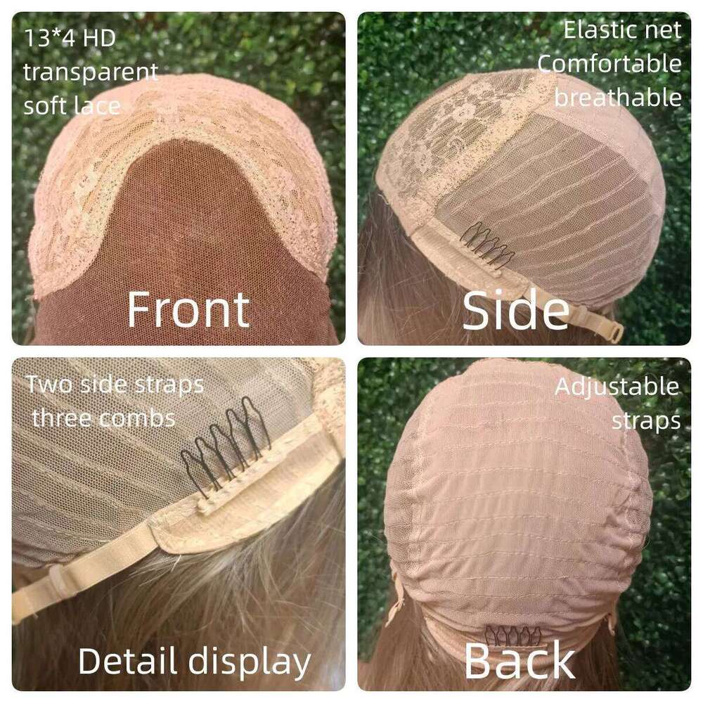 Soft Long Length Natural Straight Single Wig Woman Beautiful Streaks Ash Blonde Original Factory Cheap Wigs On Clearance Sale