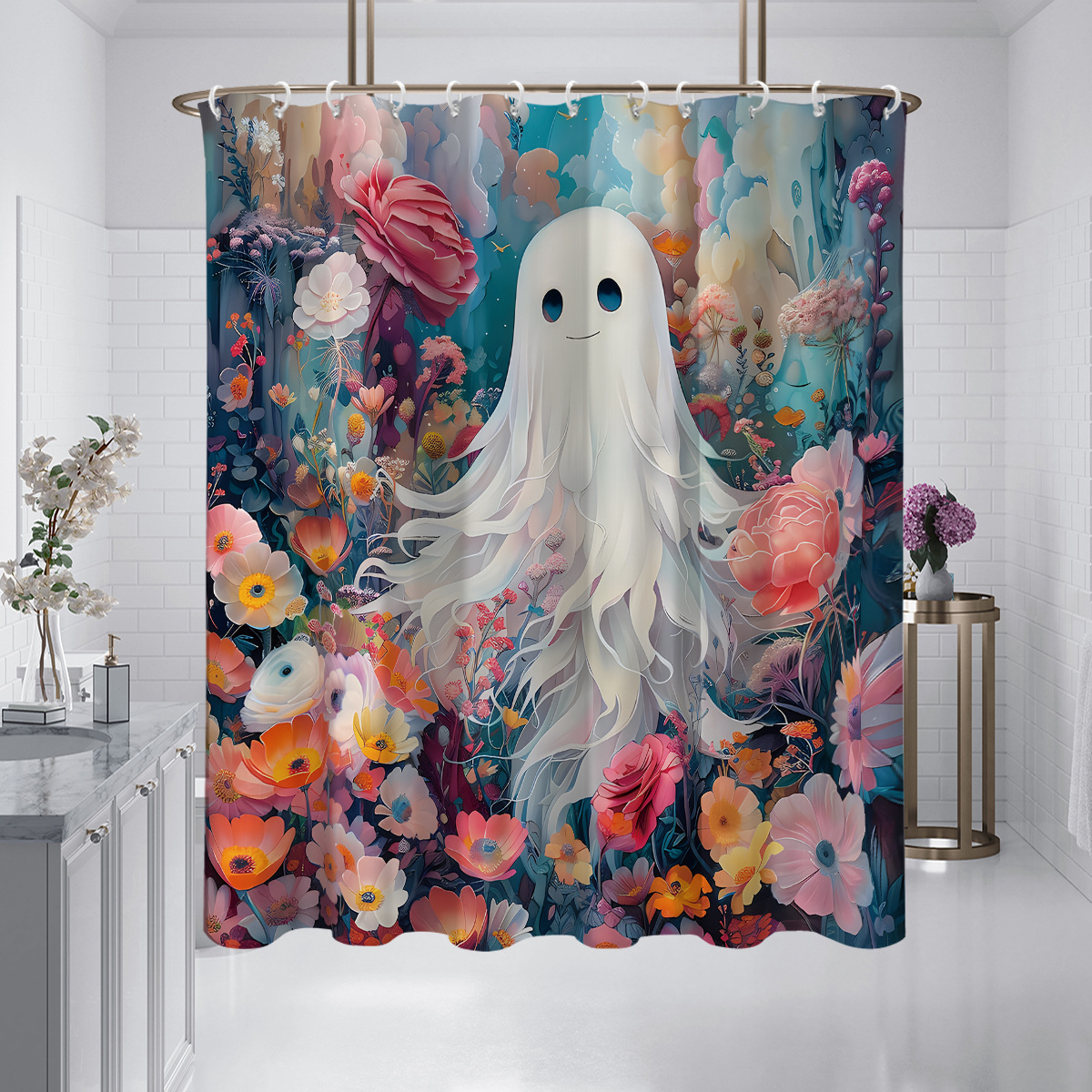 YL-38068 New Cute Kitten Animal Print Curtain for Kitchen, Cafe, and Restaurant Decorations.