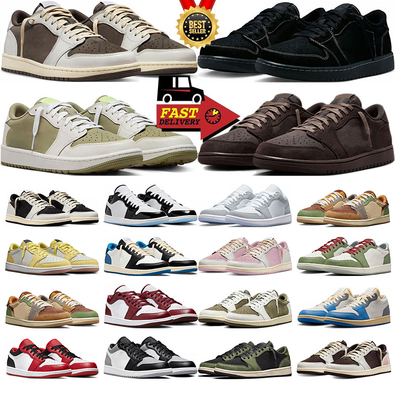 free shipping 1 1s basketball shoes men women designer sneakers low top outdoor trainers athletic sports shoe concord Reverse Mocha low 1s