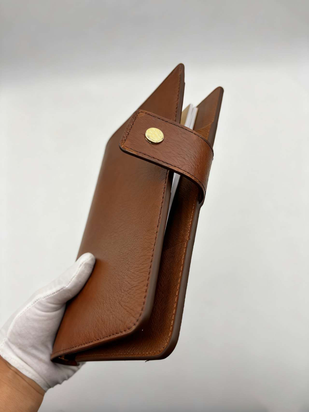 High Quality Designer Leather Notebook Cover Protective Case Business Office Stationery Fashion Holder Card 23cm