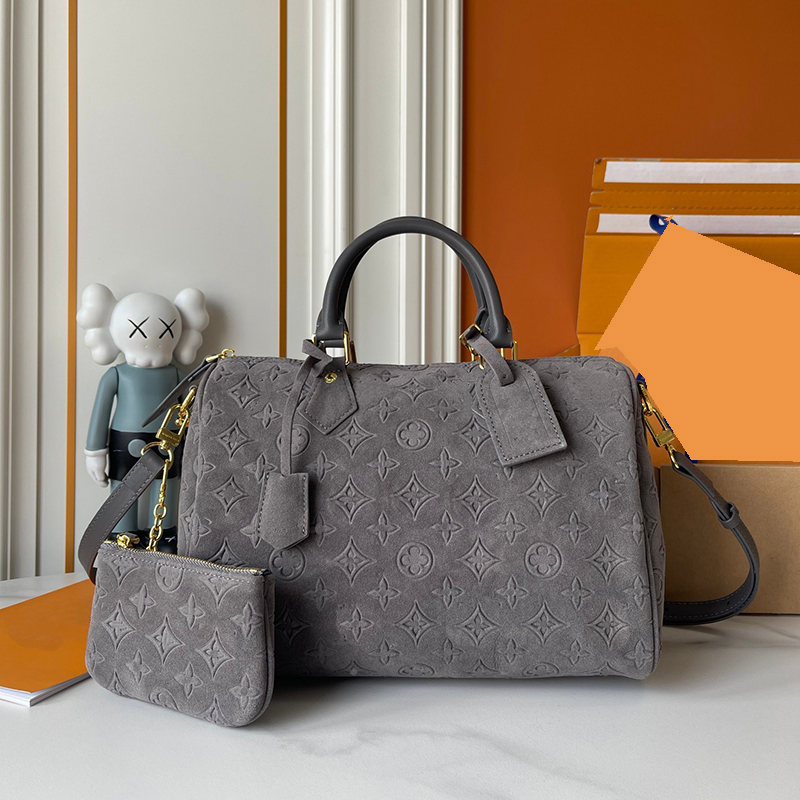 Soft 30 navy blue Lucky 30 Teddy p9 soft shoulder bag handbag lady tote bags luxury designer bag designer metal plate