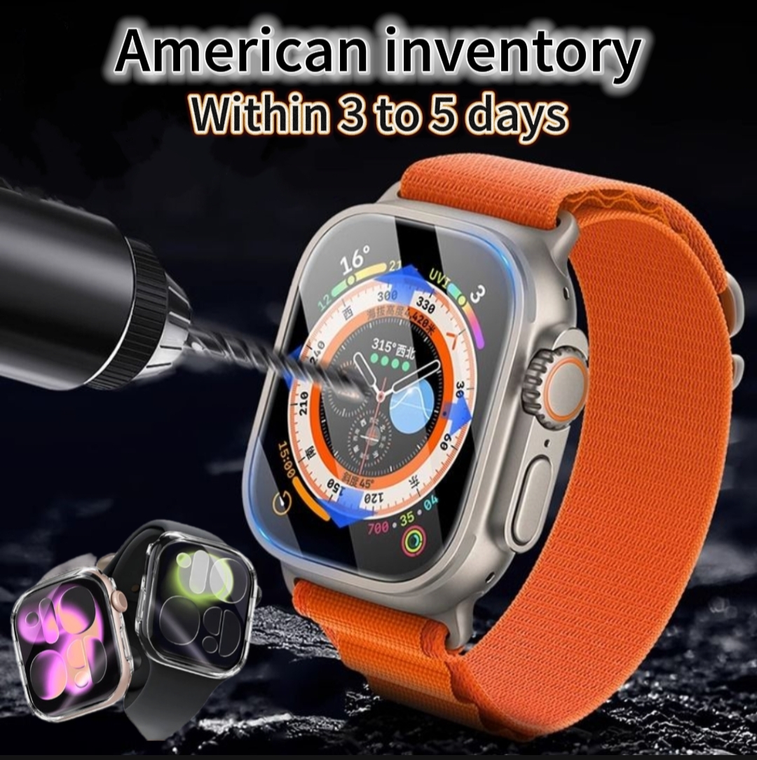 US stock available: Protective case for Apple Watch S11/U3 series smartwatches (46/49mm dial), compatible with Android and iOS devices, and supports Bluetooth voice calls.