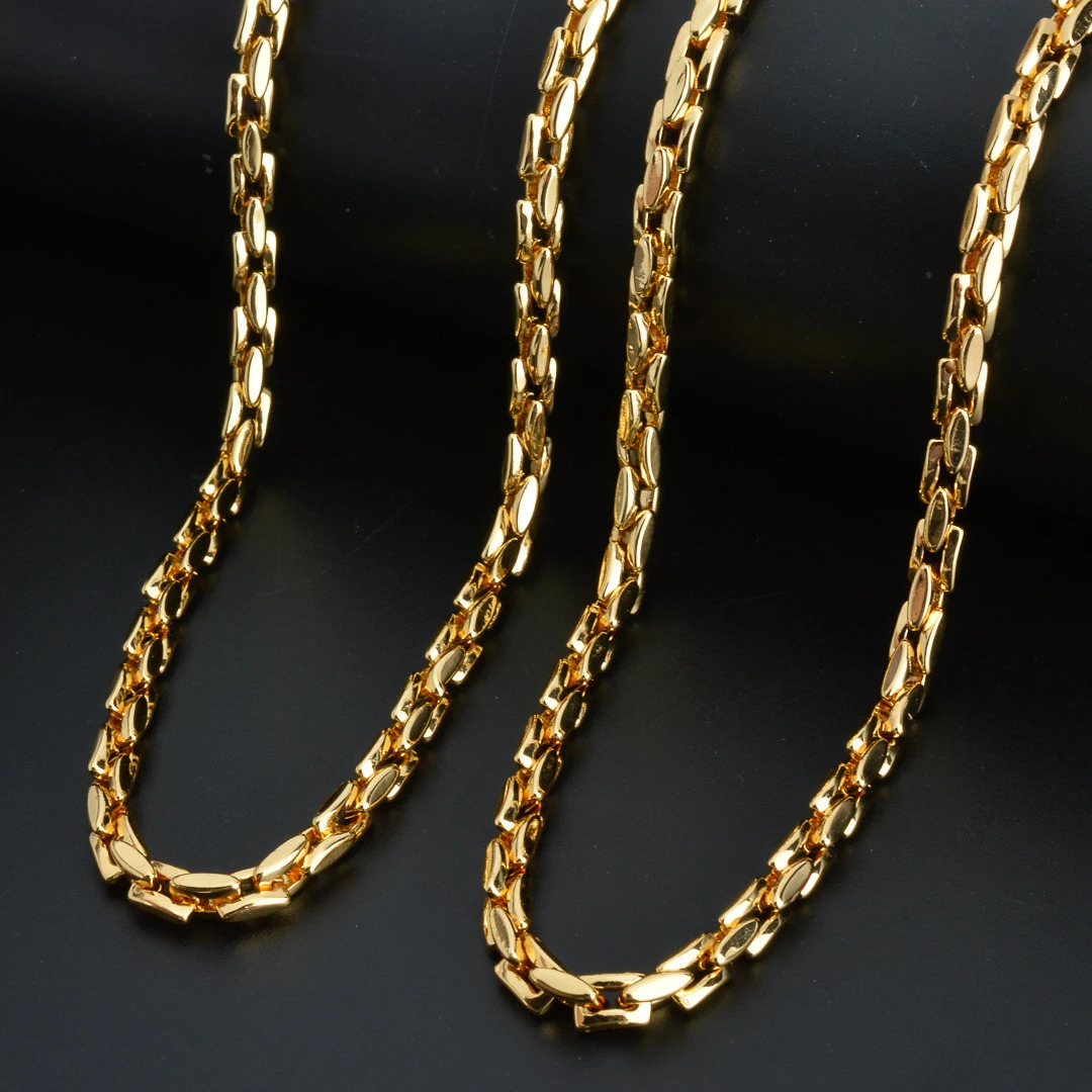 Dubai 18k Gold-Plated Hiphop Link Chain Necklace For Women Man Statement Gold Color Choker Classic Trendy Wedding Party Gifts 251230