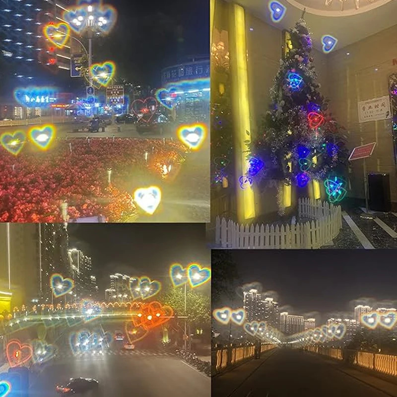 1-60Pcs Heart Sunglasses Heart Effect Diffraction Glasses Holiday Party Beach Carnival Accessories Singles party sunglasses 251225