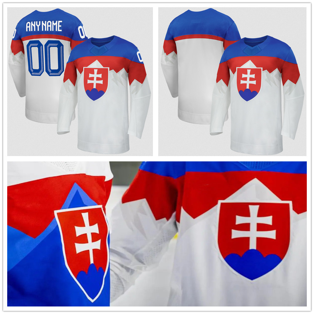 Men's Team Slovakia 2026 Milano Cortina Hockey Jersey 20 Juraj Slafkovsky 5 Simon Nemec Dalibor Dvorsky Samuel Honzek Winter Olympices Stitched