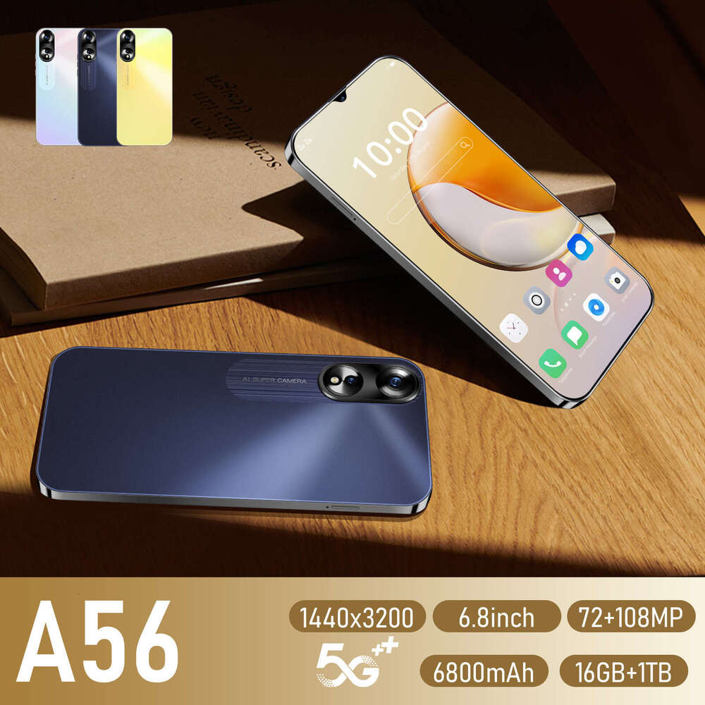 Famous brand cross-border new product A56 Android smartphone 7.3-inch large screen 16+1T phone factory price CKS